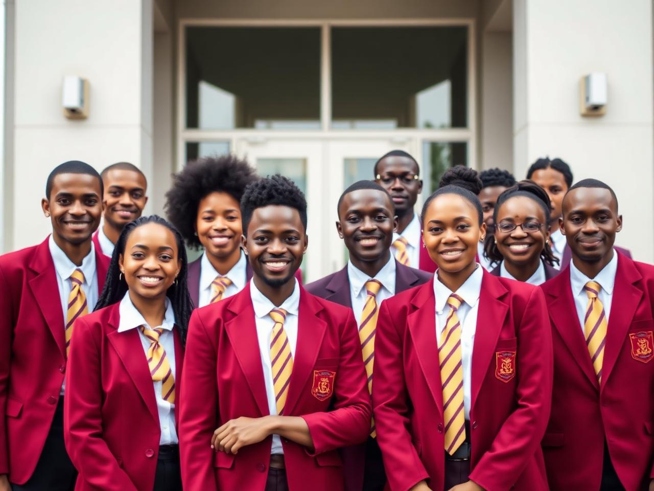 Students in school uniform