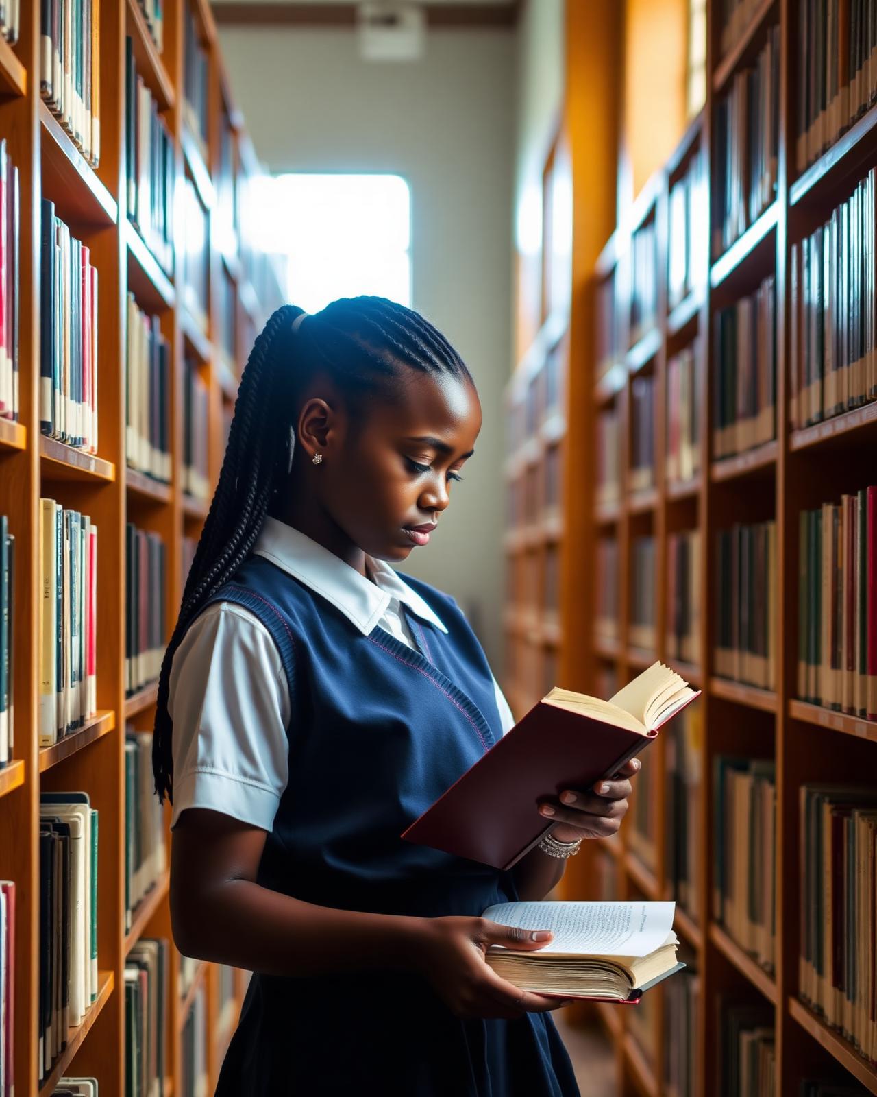 Quiet reading in the library