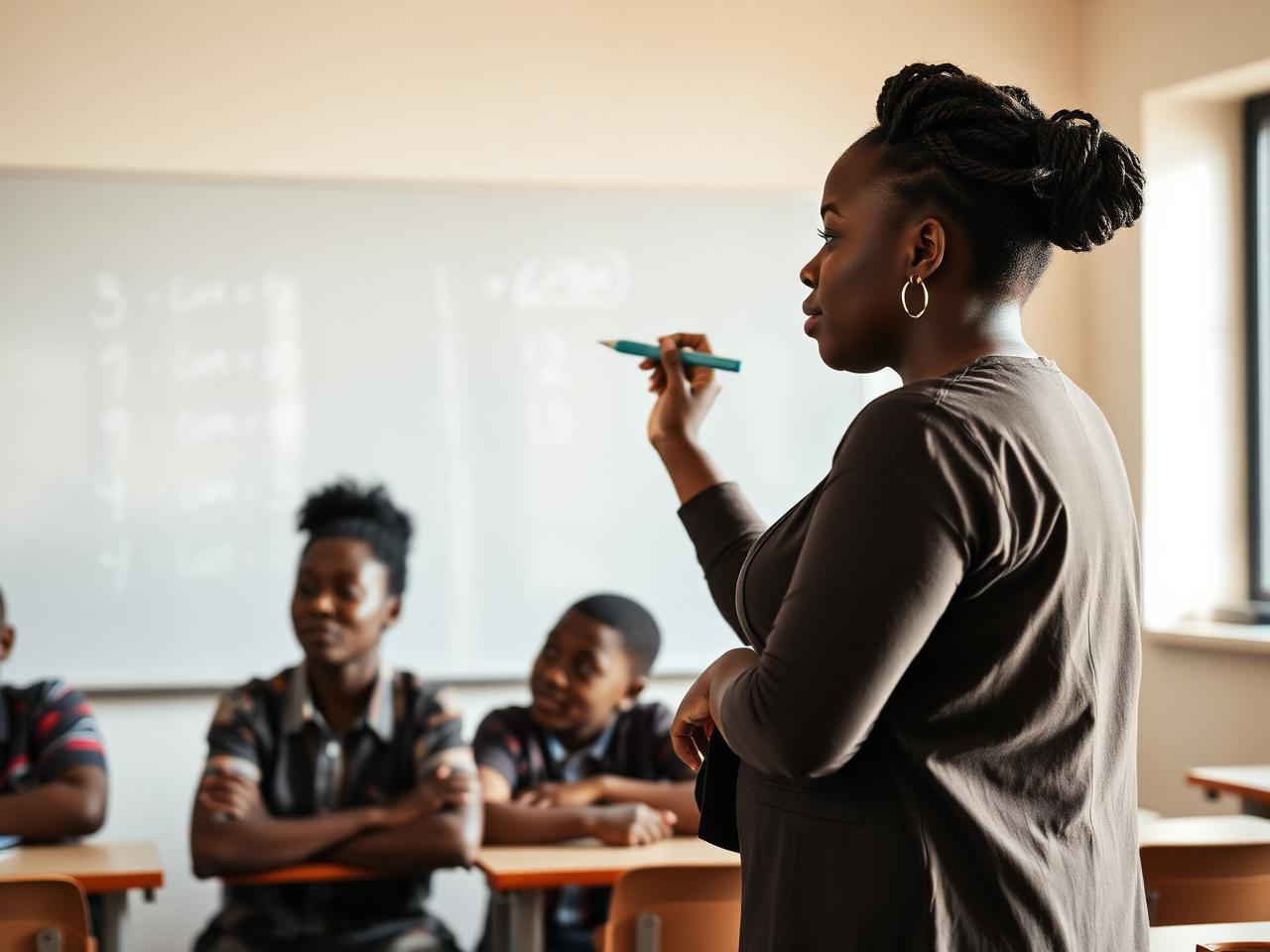 Teacher leading a lesson